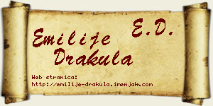 Emilije Drakula vizit kartica